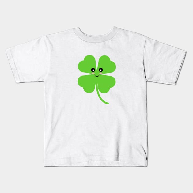 Cute Lucky Shamrock Kids T-Shirt by Kelly Gigi